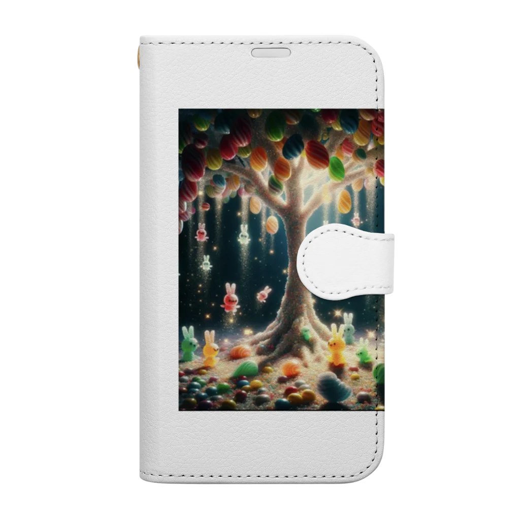 AIデザインちゃんの飴の木の妖精 Book-Style Smartphone Case
