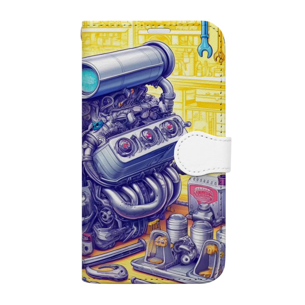 the blue seasonのメカニックの夢遊園地 Book-Style Smartphone Case