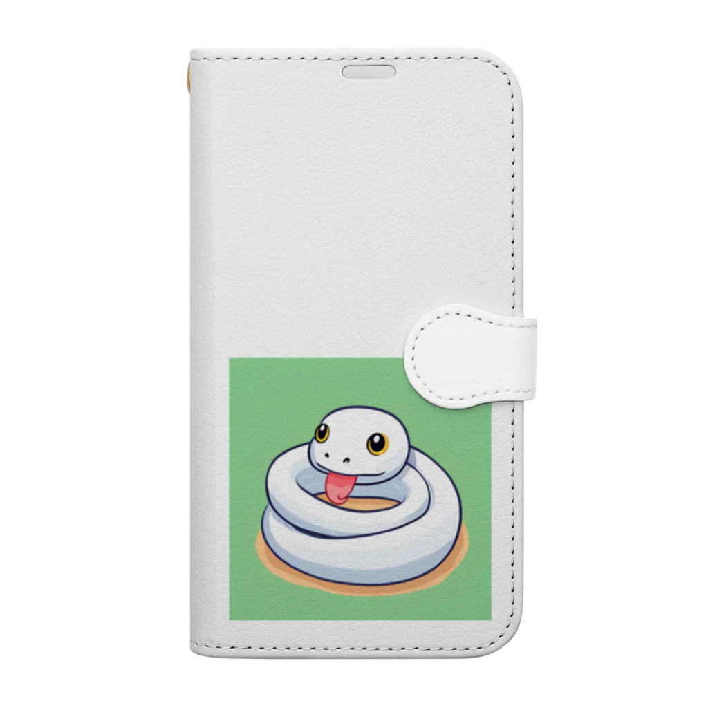 merumo2の白蛇君 Book-Style Smartphone Case