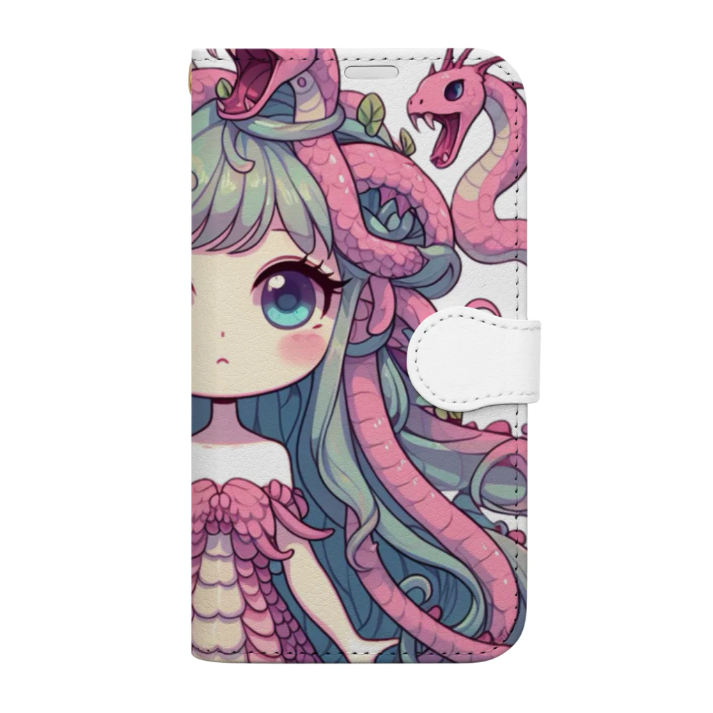 WakuWakustoreのメデューサ少女 Book-Style Smartphone Case