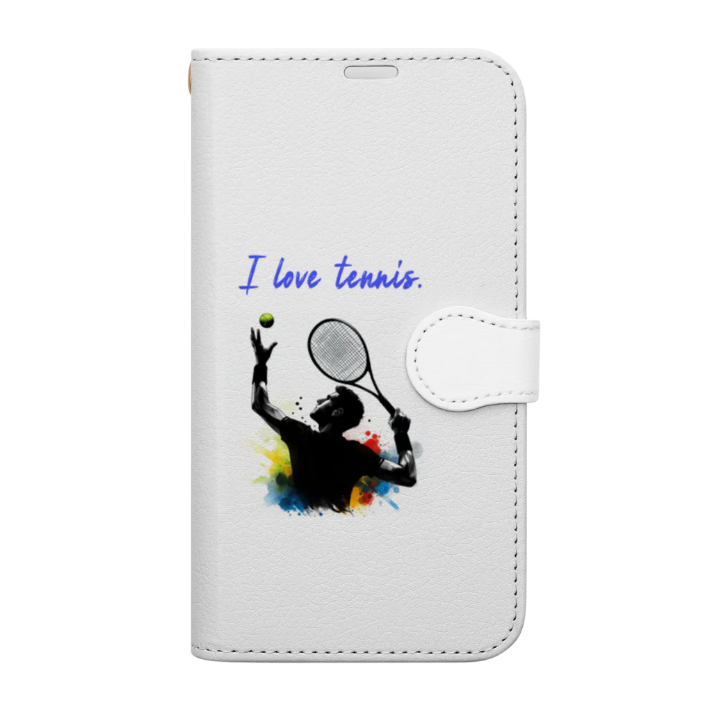 Tomohiro Shigaのお店のI love tennis. Book-Style Smartphone Case