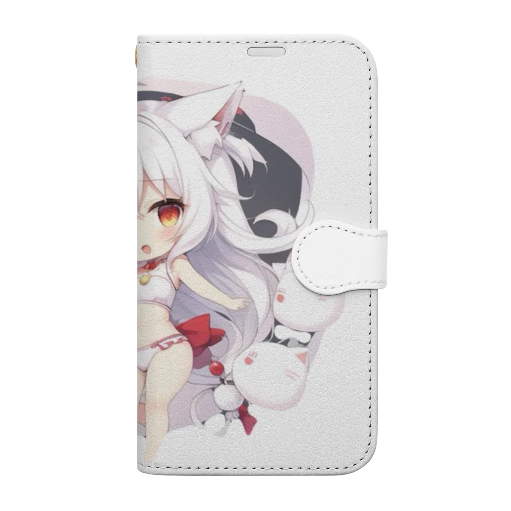 studio AzurのAria 猫神召喚 ディフォルメ  Book-Style Smartphone Case