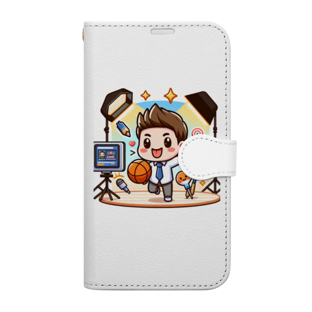 bottaの可愛い、かず。さん、バスケダーツ Book-Style Smartphone Case