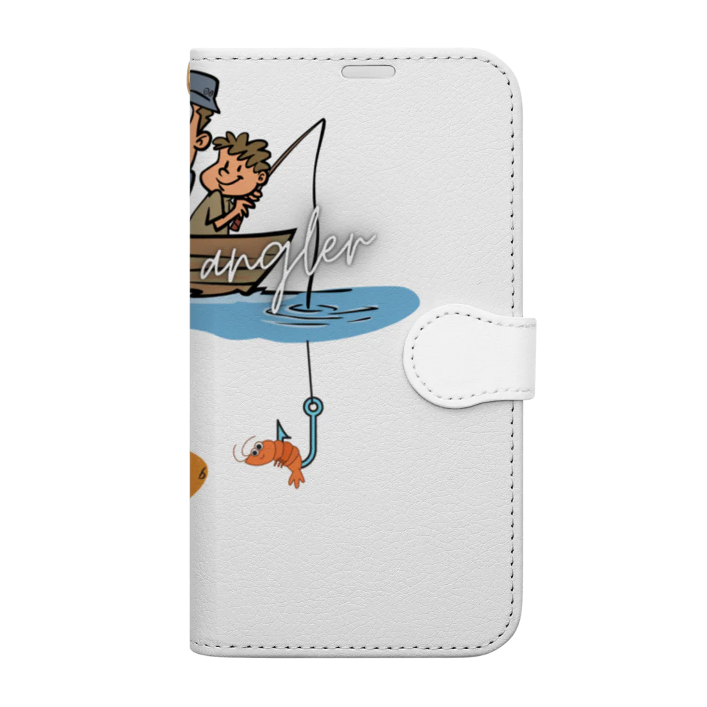 Yanjiisの釣り親子：釣れないかな～ Book-Style Smartphone Case