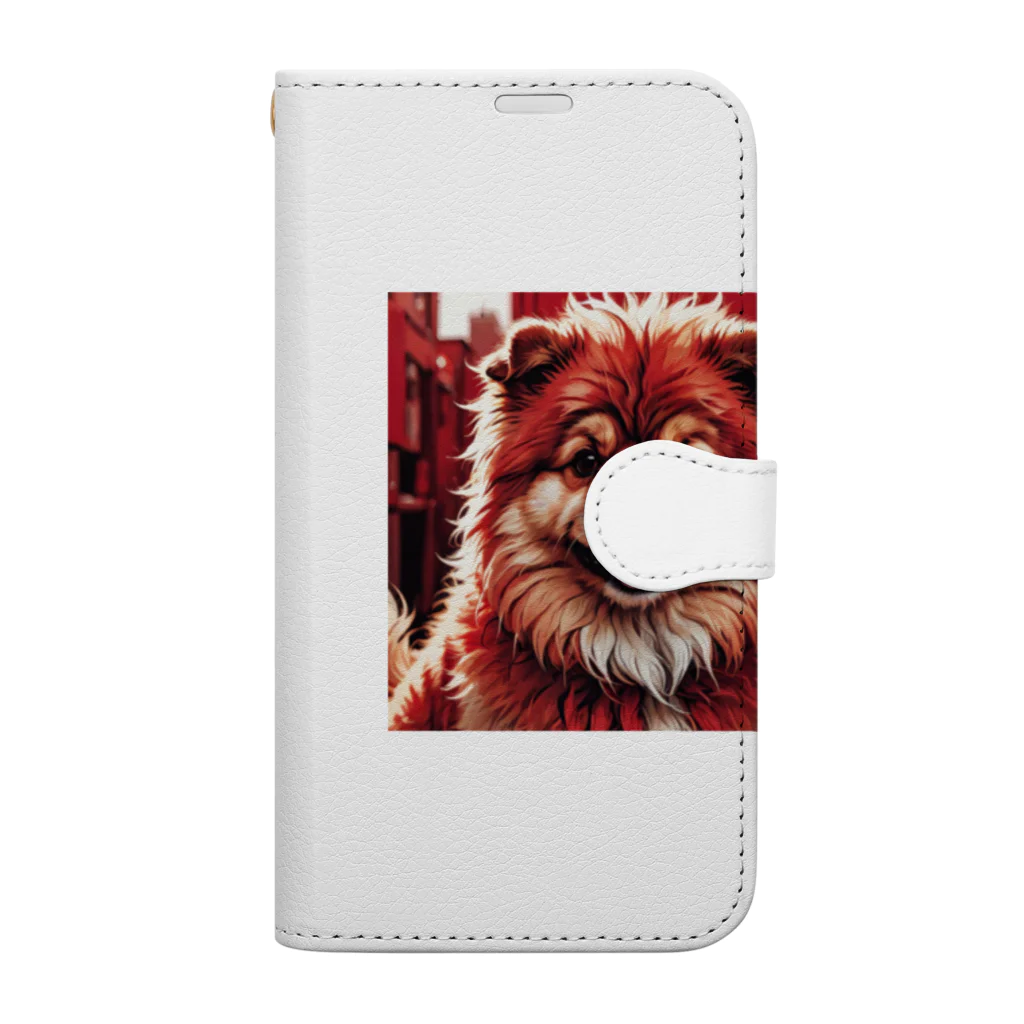 アニマルゲッツ-H3のふわふわ犬 Book-Style Smartphone Case