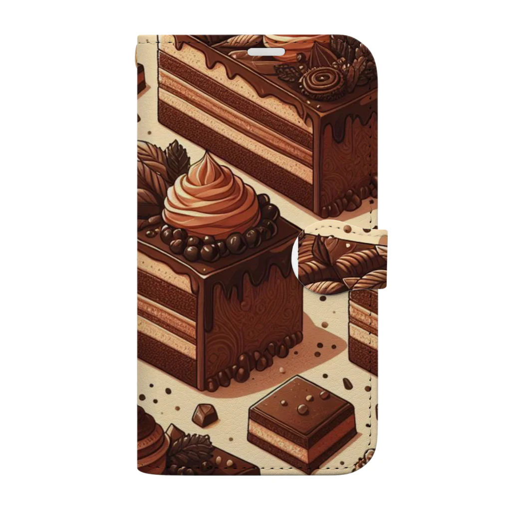 デザートグッズのケーキ Book-Style Smartphone Case