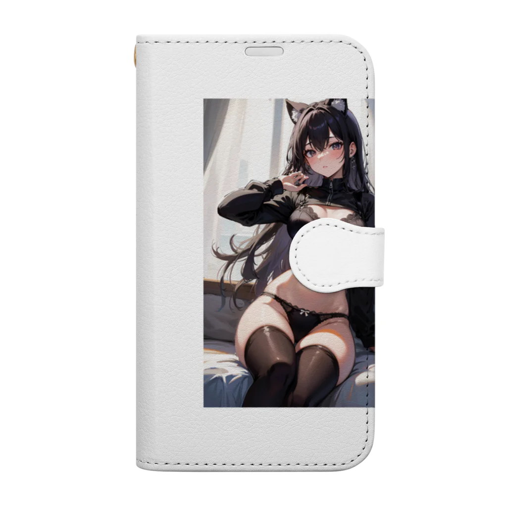 inoken_の猫耳グラマー Book-Style Smartphone Case