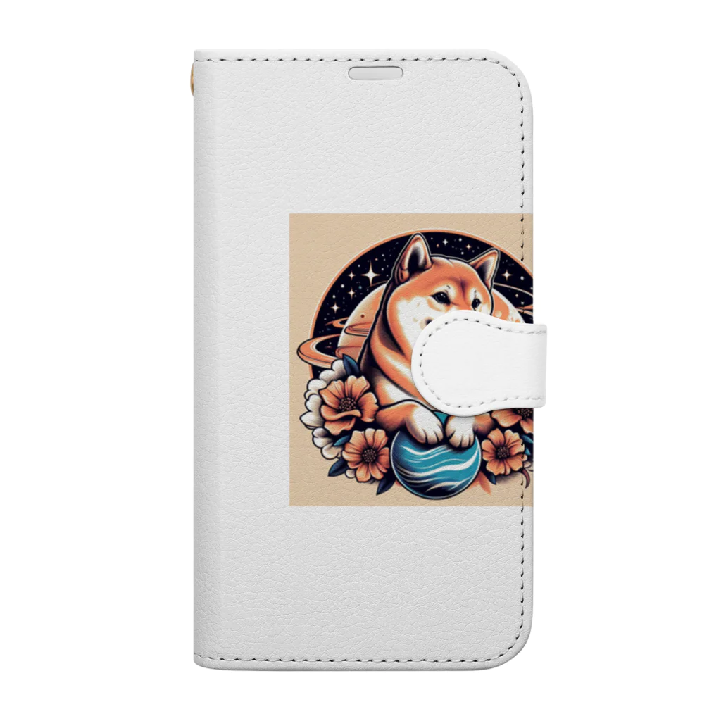 Huku5の全世界人気の柴犬 Book-Style Smartphone Case