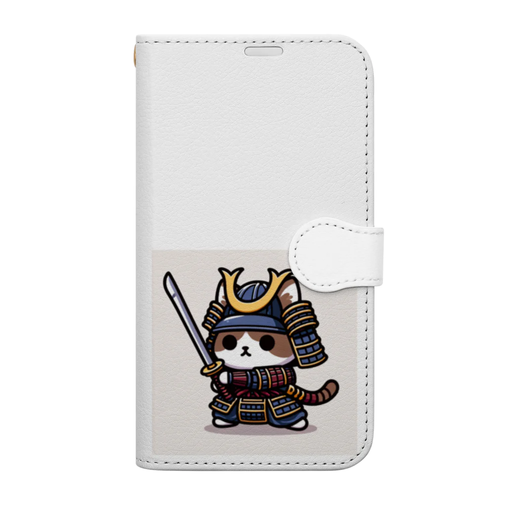 にゃんラボの武士にゃんこ Book-Style Smartphone Case