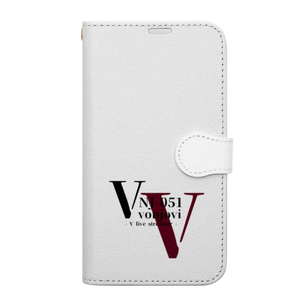 vonjoviのVNJ-051_ロゴ(クリア) Book-Style Smartphone Case