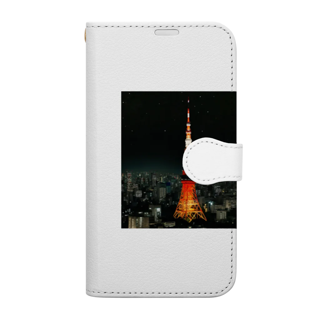 ウェブエンパイアの夜景～大都会・東京の夜～ Book-Style Smartphone Case