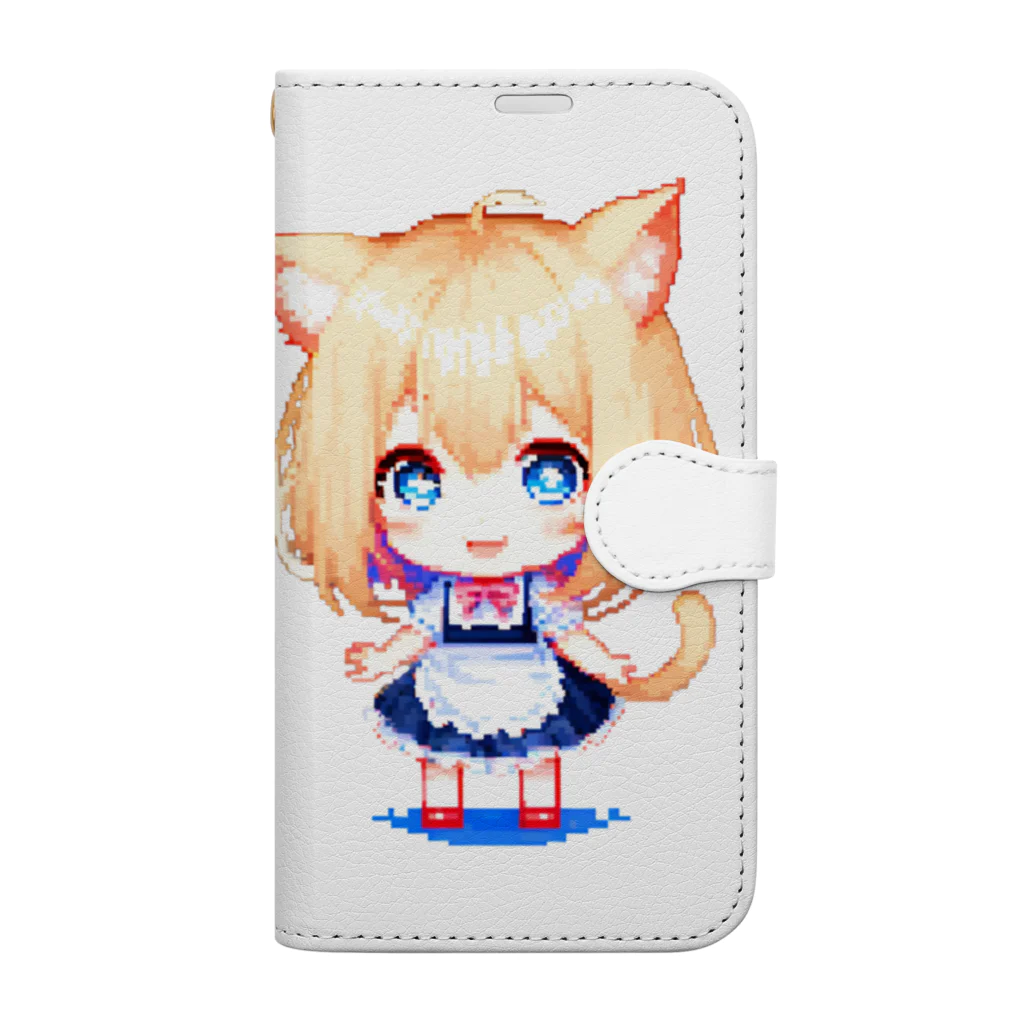 KAZAHANAの8-BITnekomimiMaid 手帳型スマホケース