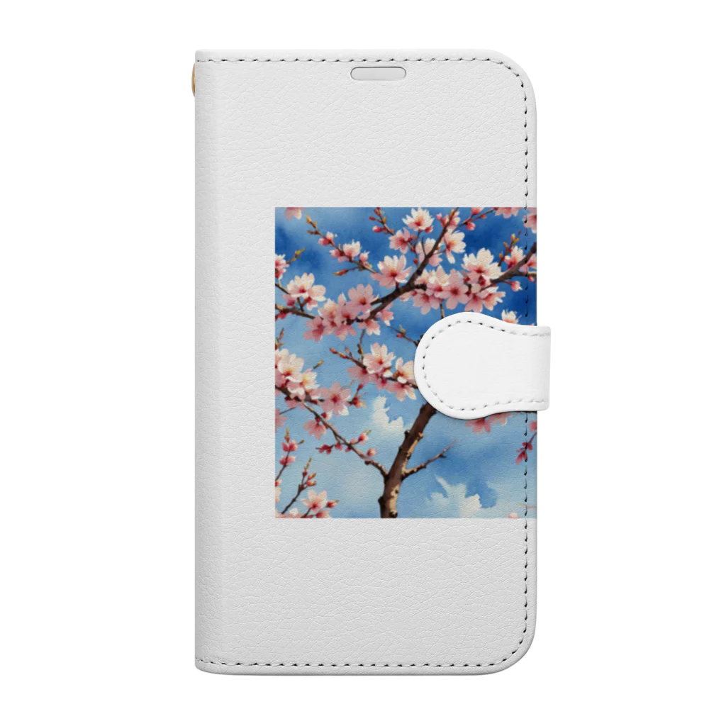 yukki1975のドット絵の春_045 Book-Style Smartphone Case