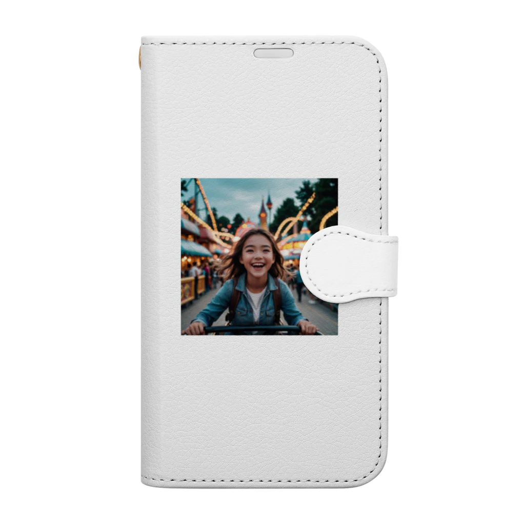 yuyuu_youtubeの笑顔の少女 Book-Style Smartphone Case