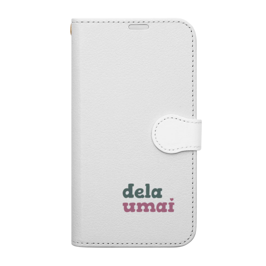 carl-carlのdela umai ロゴ Book-Style Smartphone Case