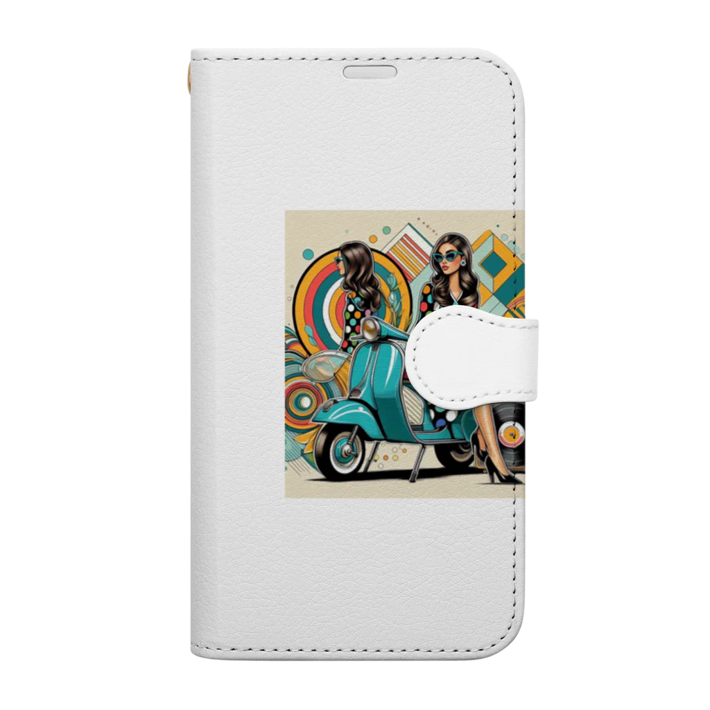 tatsuki-aのレトロガール Book-Style Smartphone Case