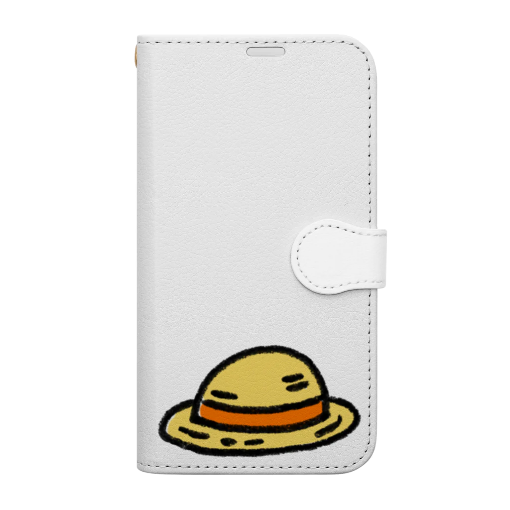 にょにょ店の麦わら帽子 Book-Style Smartphone Case