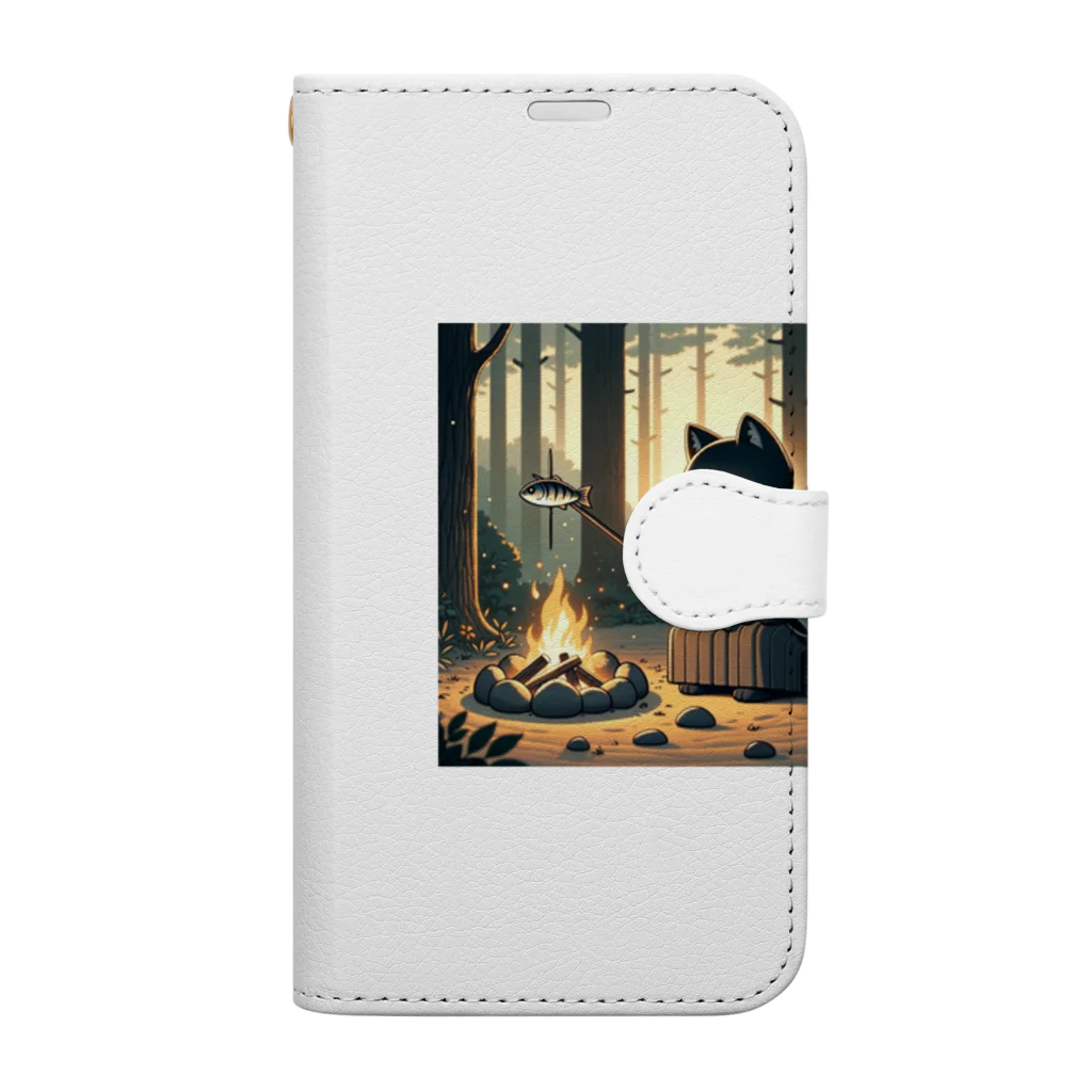 yanagi_mochiの猫侍の晩御飯 Book-Style Smartphone Case