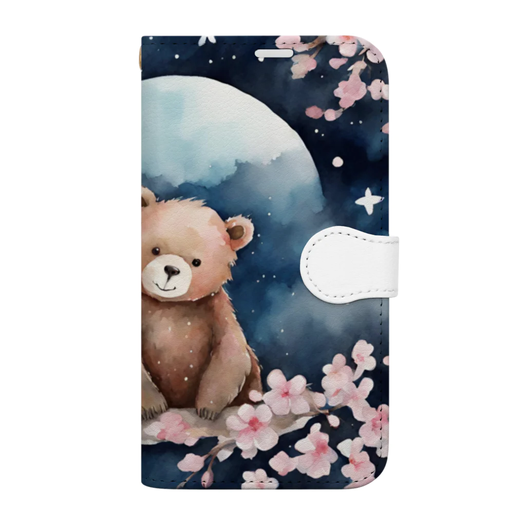 星降る夜にのsakura_bear 手帳型スマホケース