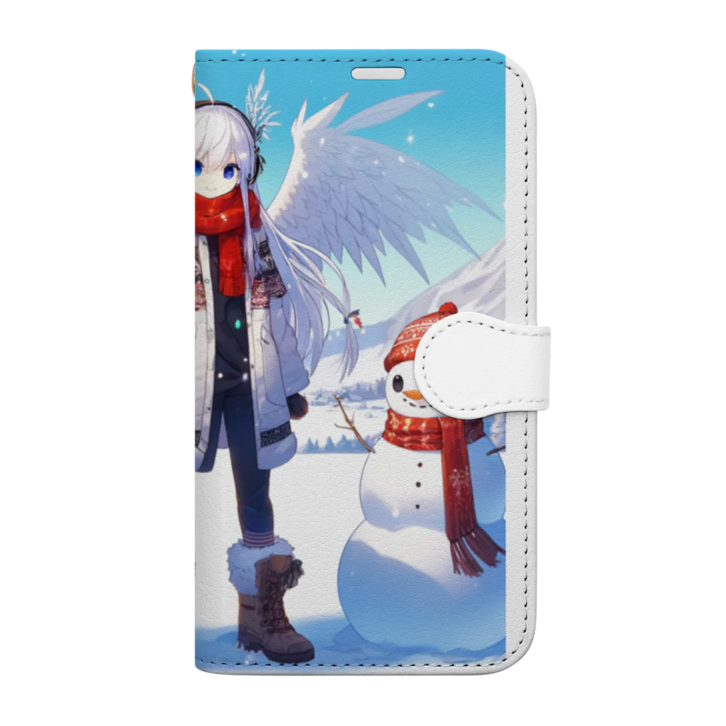 静寂工房の音の氷のドラゴン（Ice Dragons） Book-Style Smartphone Case