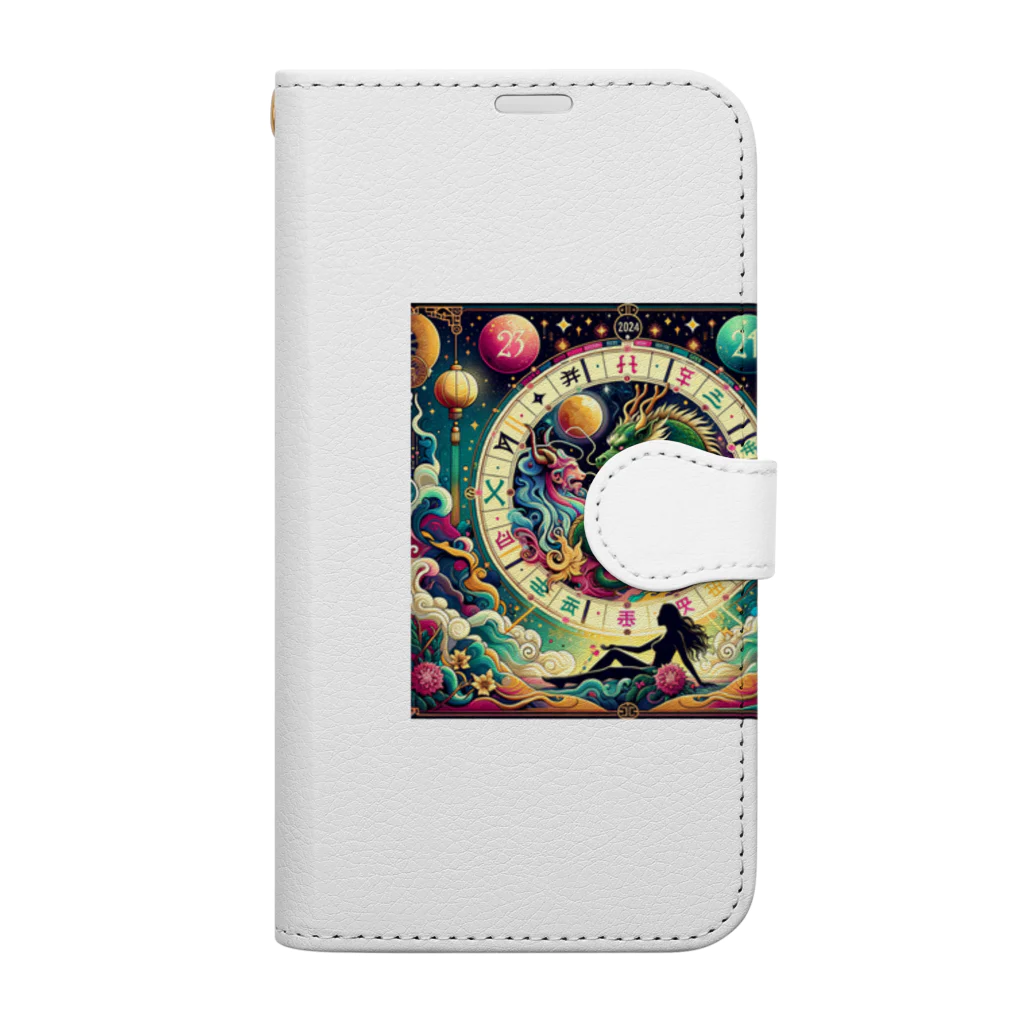 RISE　CEED【オリジナルブランドSHOP】の金運ドラゴン Book-Style Smartphone Case