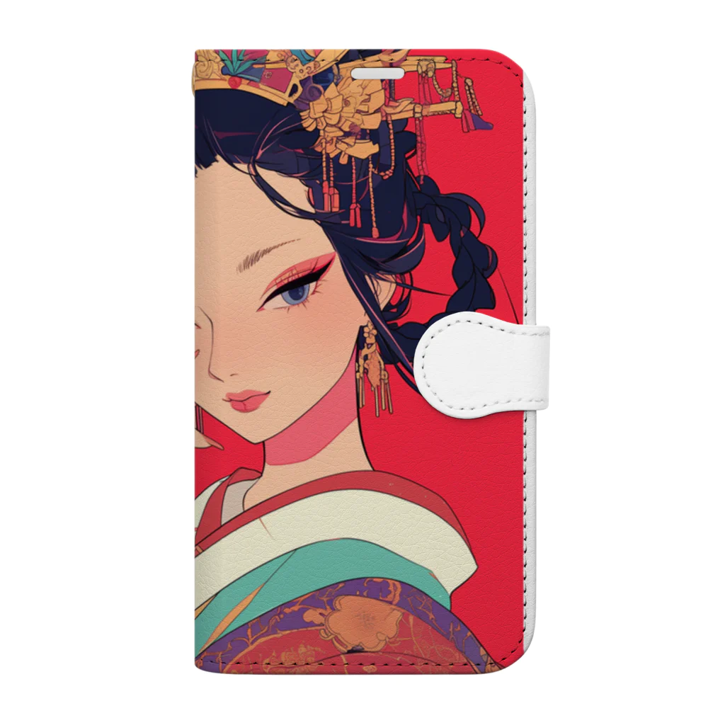 AQUAMETAVERSEの錦絵の微笑 Marsa 106 Book-Style Smartphone Case