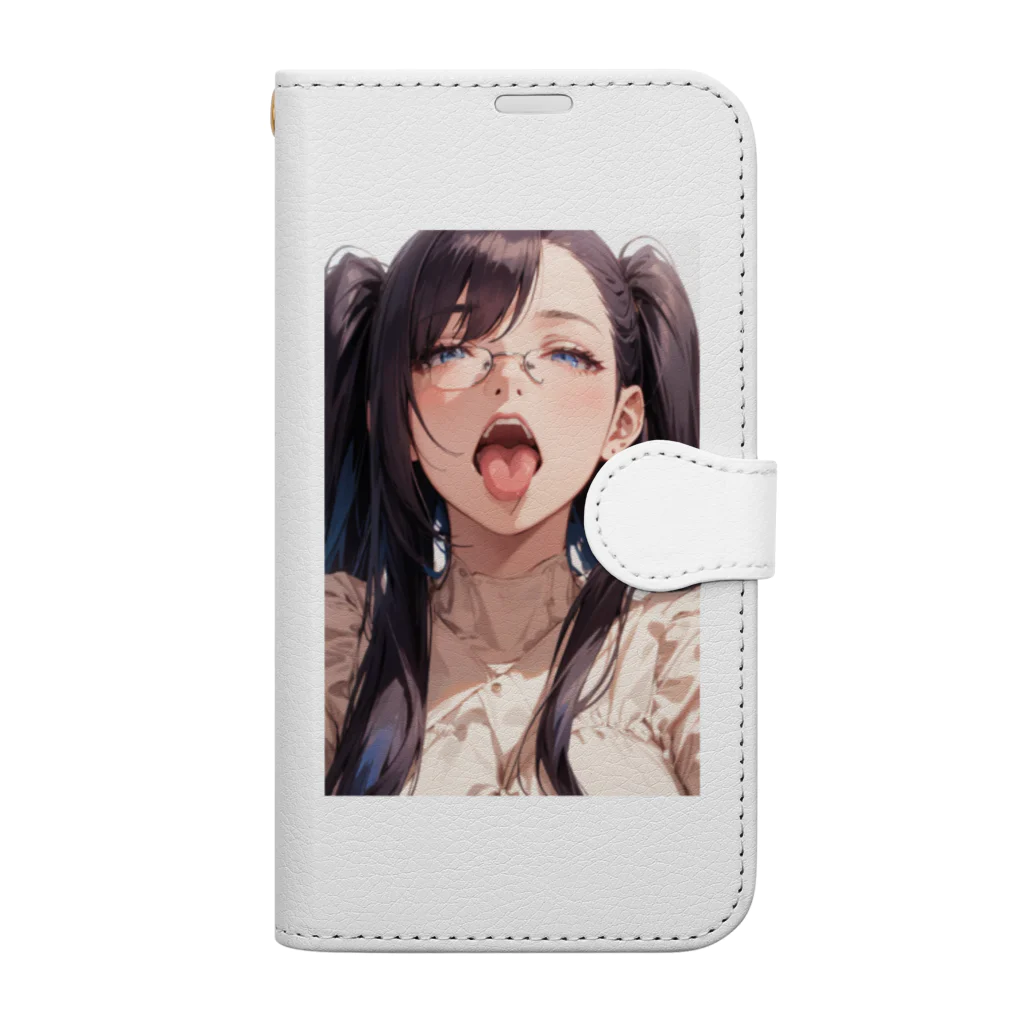 美少女学院の黒髪美少女　美鈴ちゃんメガネ Book-Style Smartphone Case