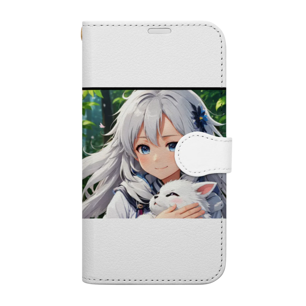 巫女スタぐらむのだっこされる神様 Book-Style Smartphone Case