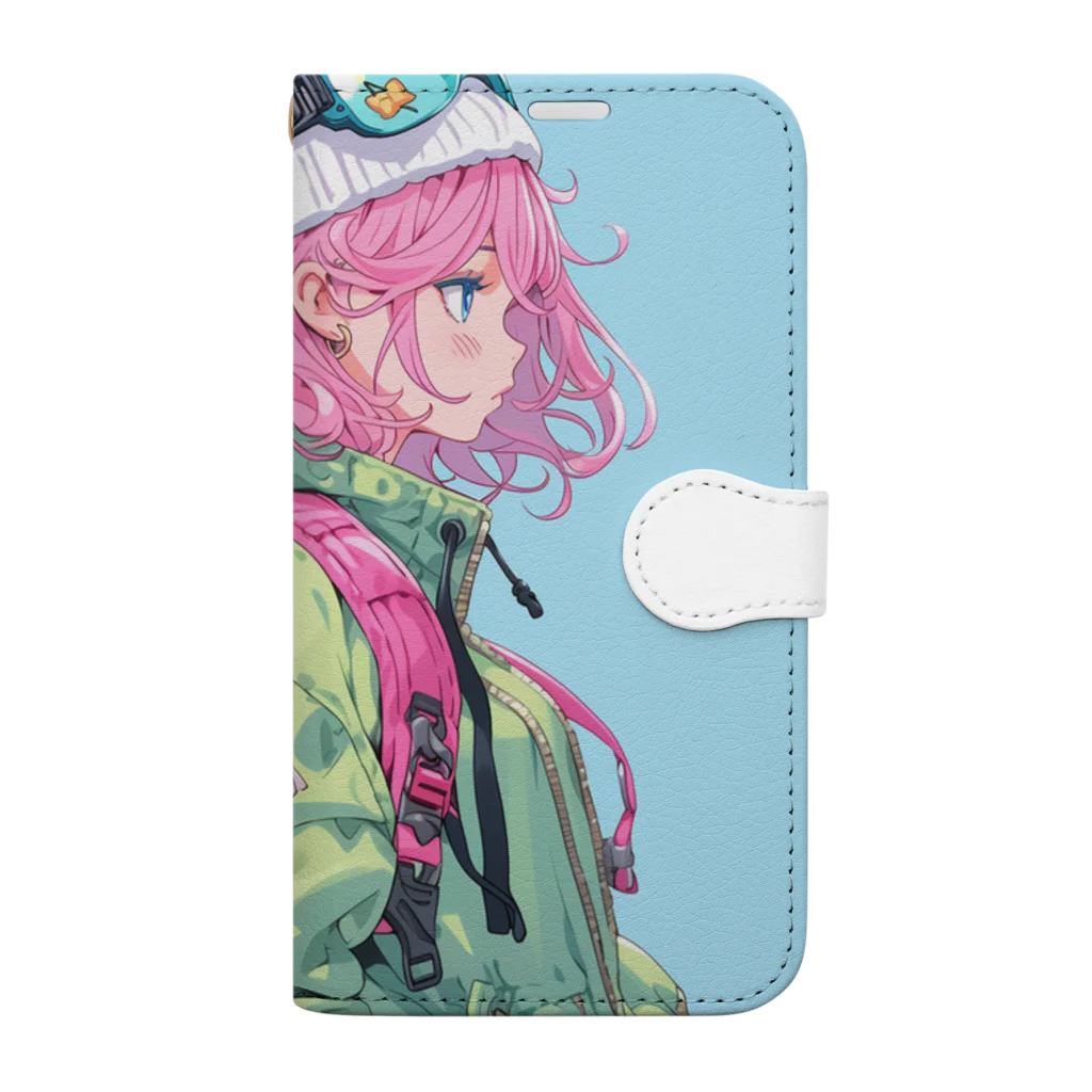 ぶーたんのポップ・スプラッシュ Book-Style Smartphone Case