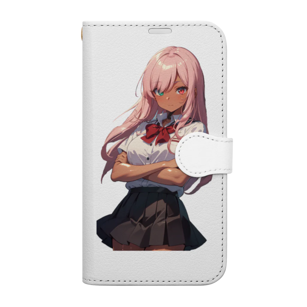 ヴィヴィオの腕を組む Book-Style Smartphone Case