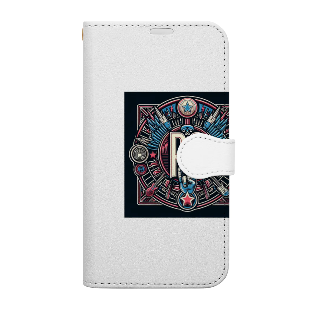 Prosperous Peony 6のPP9　バンドT Book-Style Smartphone Case