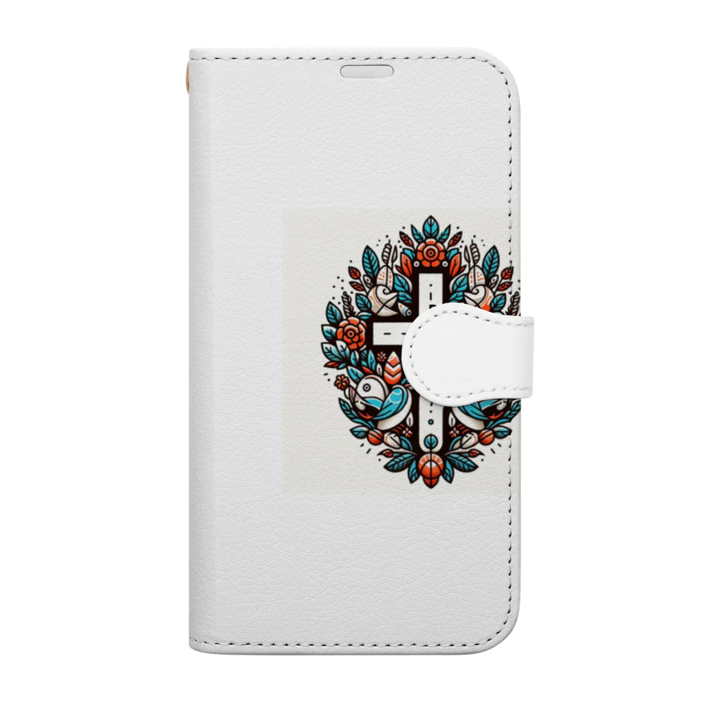 Prosperous Peony 6のPP9十字架 Book-Style Smartphone Case