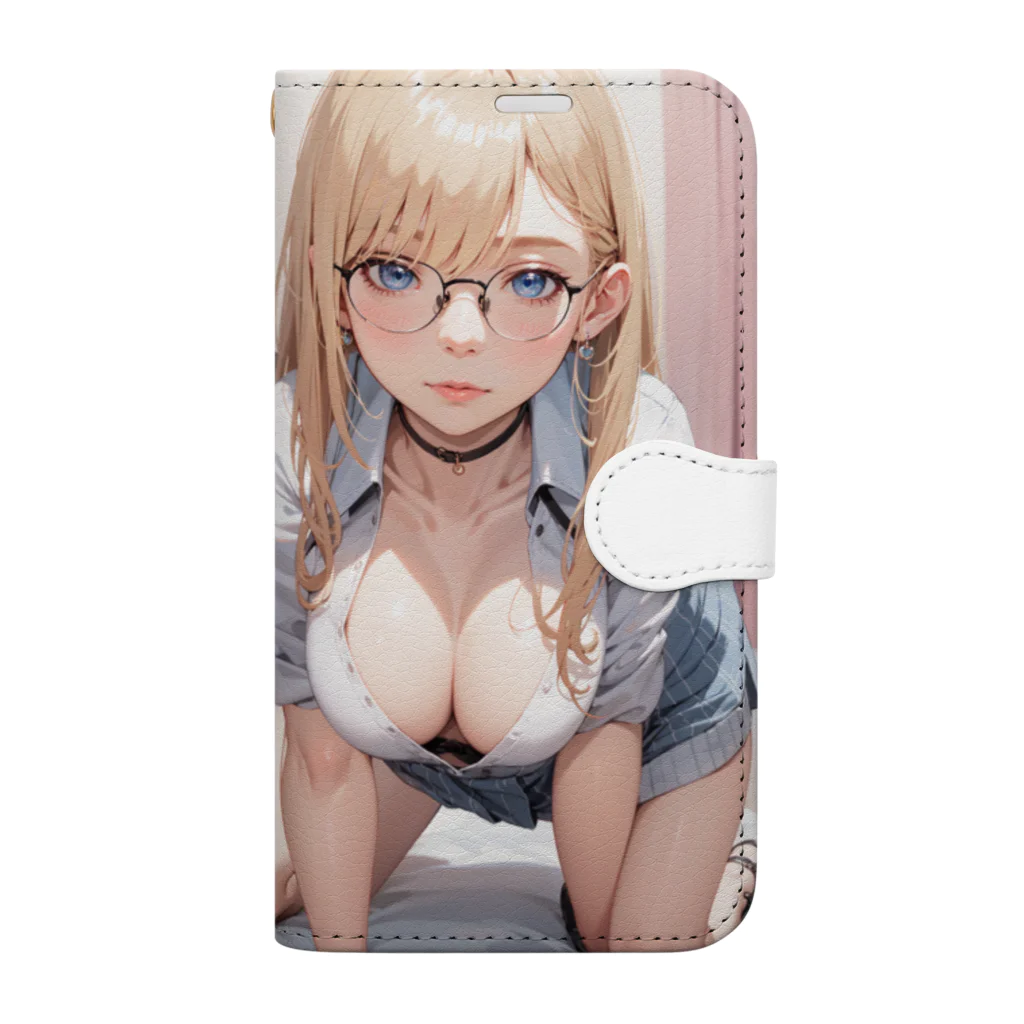 美少女学院の金髪美少女　七海ちゃん　制服 Book-Style Smartphone Case