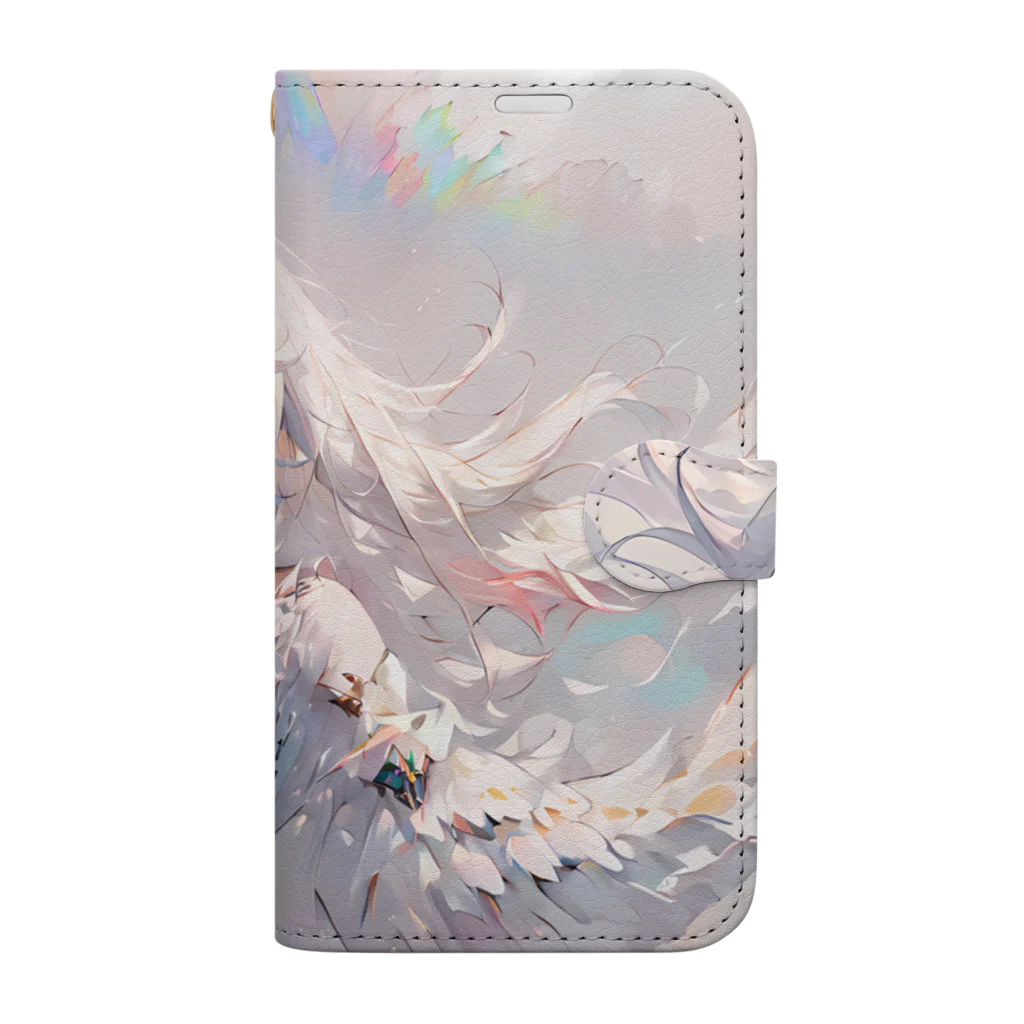 bellzetのWhite Melting Angel Book-Style Smartphone Case