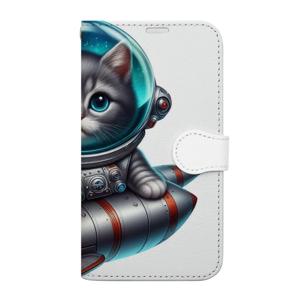 kangekiのスペースにゃんこNo.1 Book-Style Smartphone Case