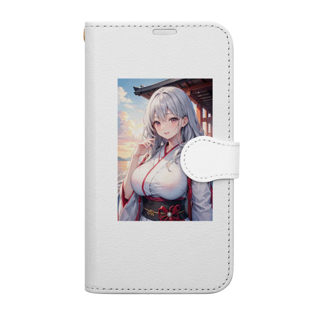 巫女スタぐらむの綺麗な巫女 Book-Style Smartphone Case