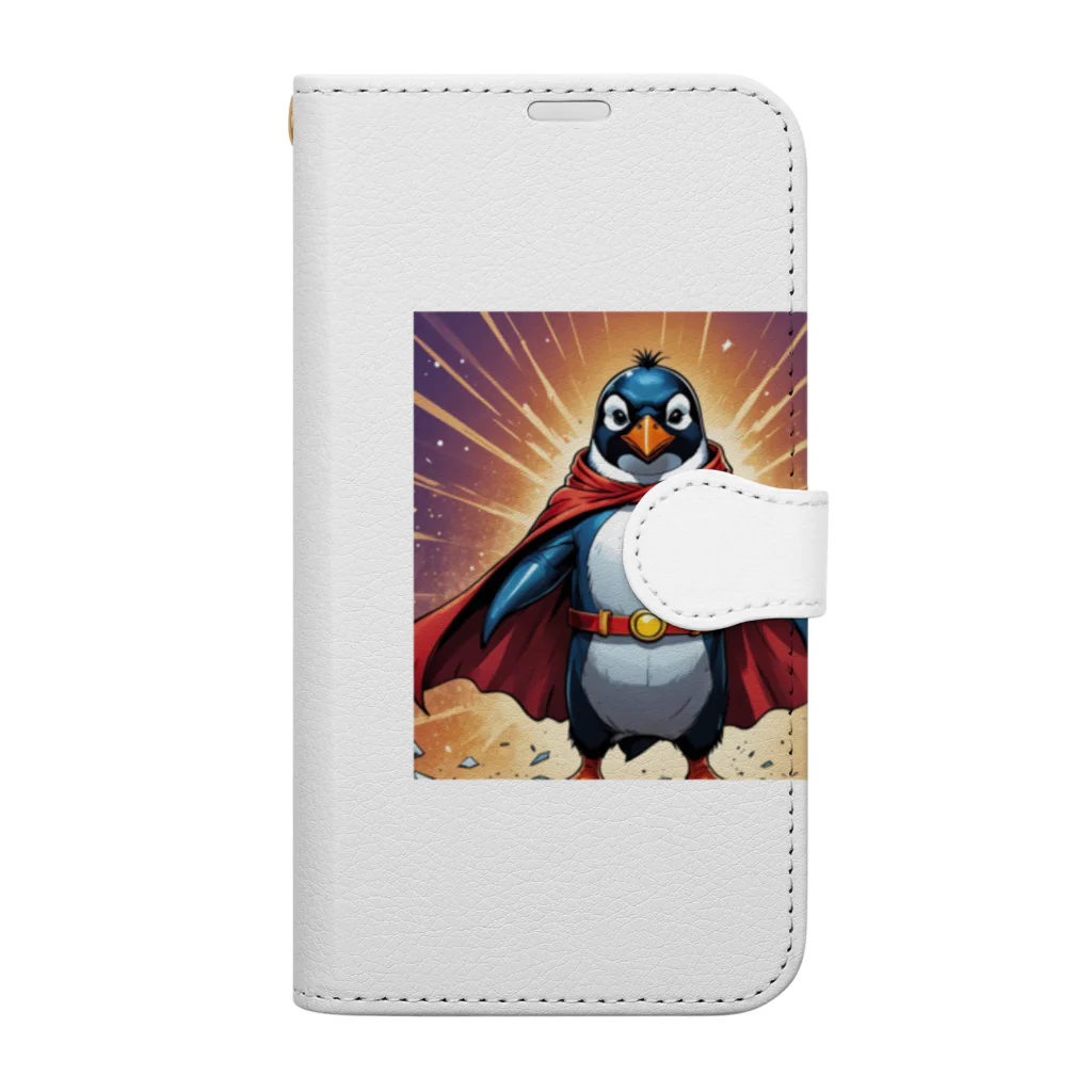 pen.のペンギンのヒーロー登場！ Book-Style Smartphone Case