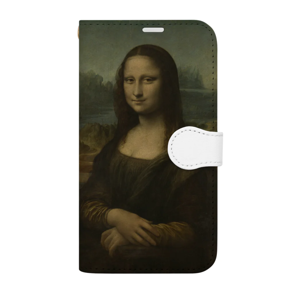 Art Museum of SUZURIのレオナルド・ダ・ヴィンチ / モナ・リザ Portrait de Mona Lisa (La Joconde) (la planche est restée inachevée à la mort de l'artiste) Book-Style Smartphone Case