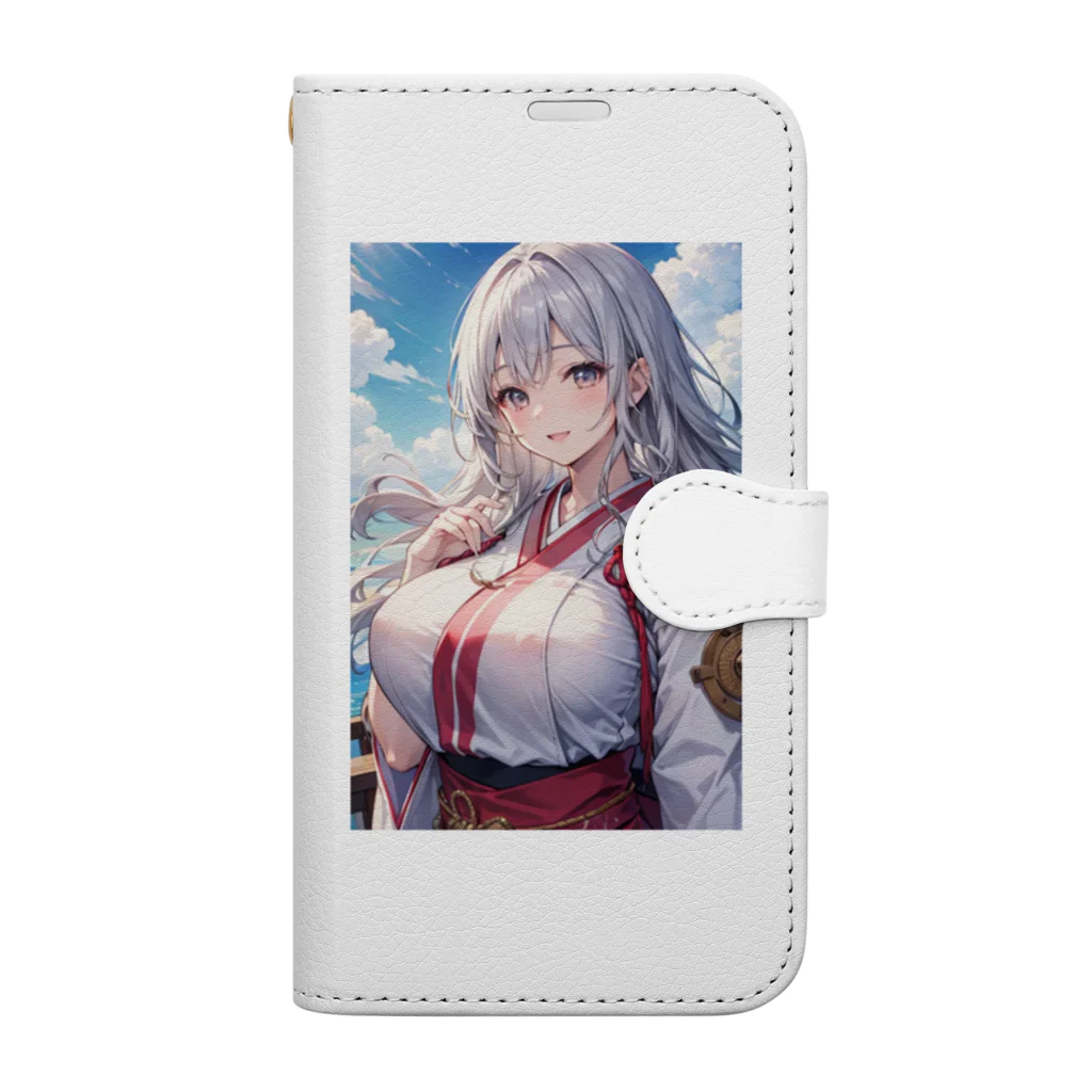 巫女スタぐらむの巫女姿のママ Book-Style Smartphone Case