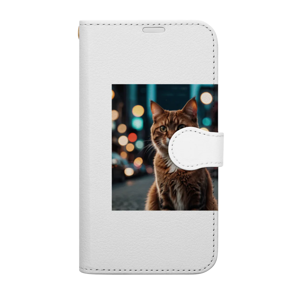 AI Design Labの勇敢な猫 Book-Style Smartphone Case