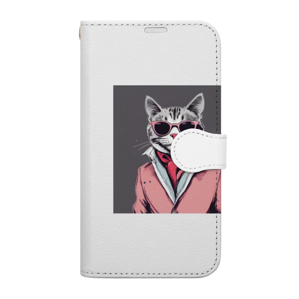 チャランコの部屋のダンディーねこさん Book-Style Smartphone Case