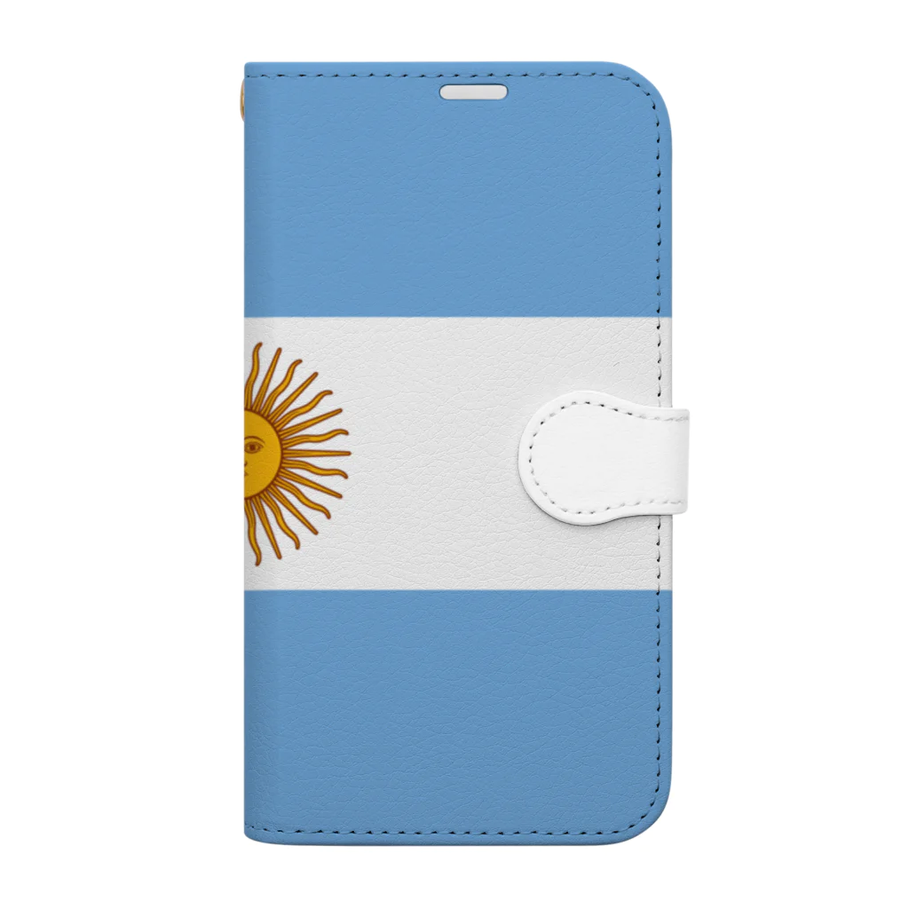 お絵かき屋さんのアルゼンチンの国旗 Book-Style Smartphone Case