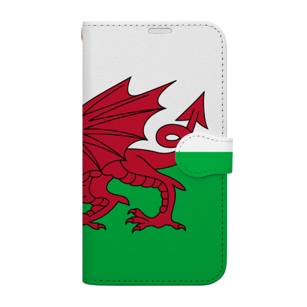 お絵かき屋さんのウェールズの旗 Book-Style Smartphone Case