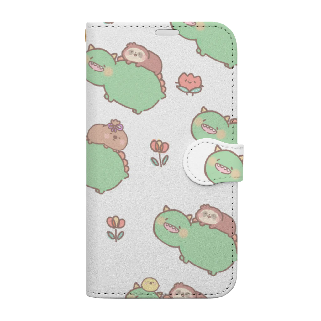 なまけものとおともだちのなまけものときょうりゅう🦥 Book-Style Smartphone Case