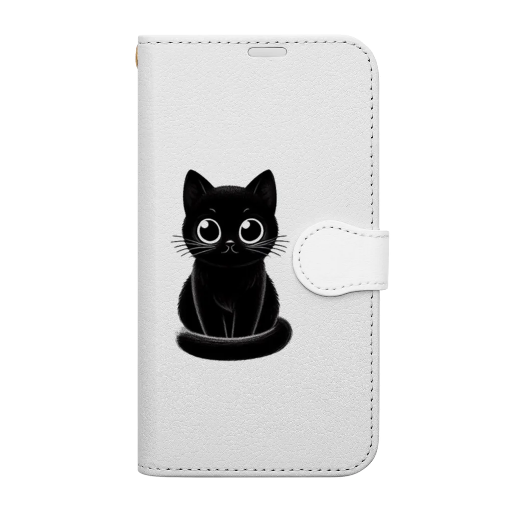 Mizuki・ASIA CATの黒猫さん❤️ Book-Style Smartphone Case
