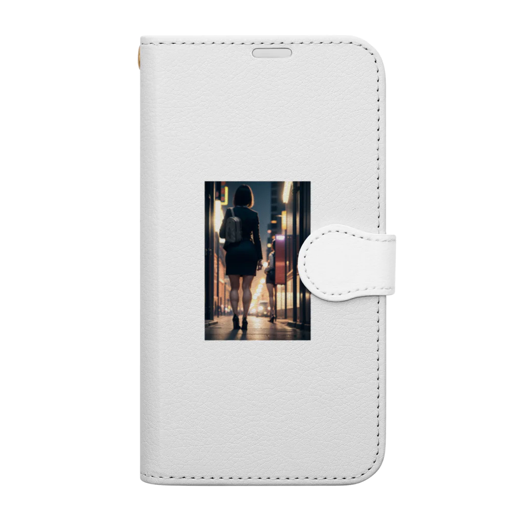 yab-AIの街の静寂 (Nocturnal Solitude) Book-Style Smartphone Case