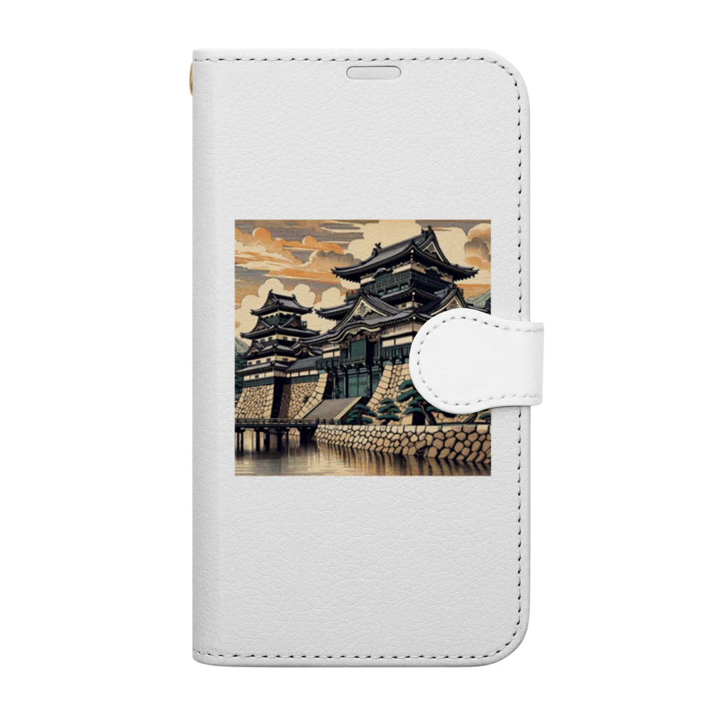 Hey和の二条城　世界遺産　絵画 Book-Style Smartphone Case