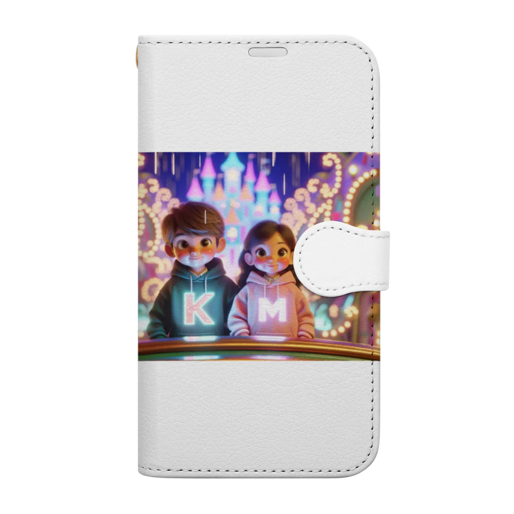 PixieDust-Designsのピクサー風カップル Book-Style Smartphone Case