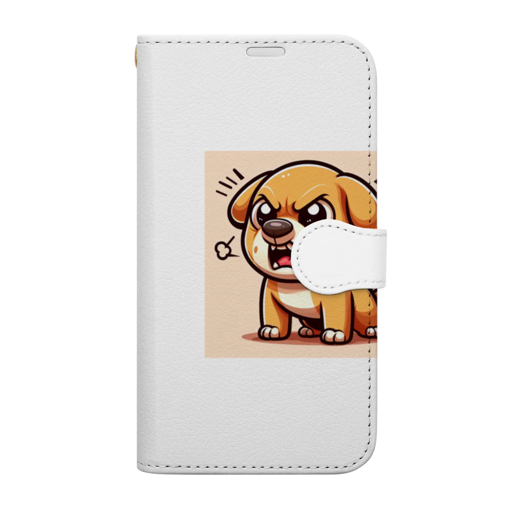 namidamakiの怒りん坊犬 Book-Style Smartphone Case