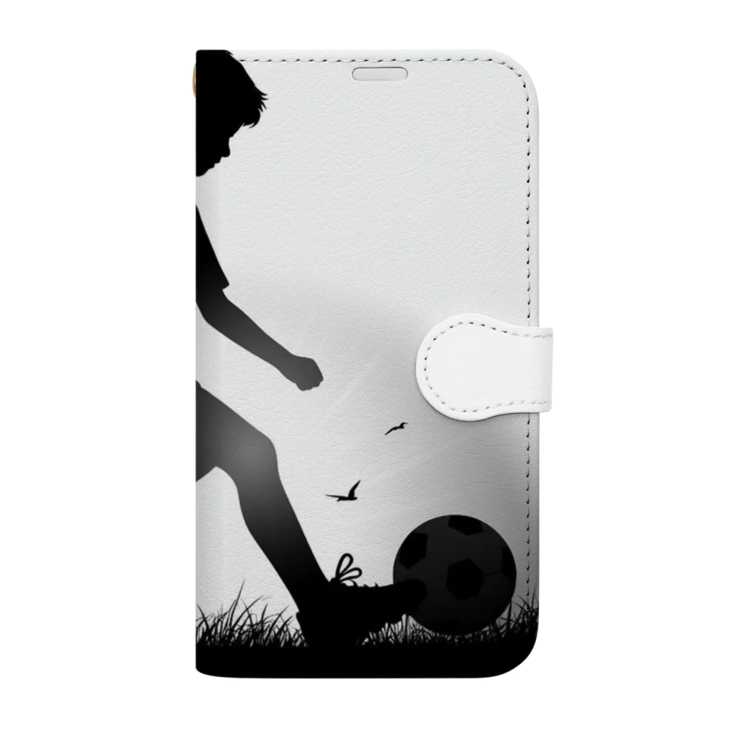 foot8のサッカー少年２ Book-Style Smartphone Case